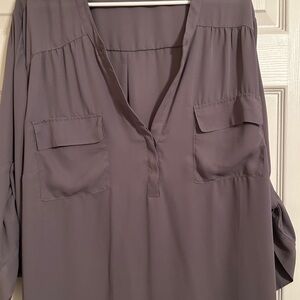 Torrid Charcoal Blouse with Pockets Size 5